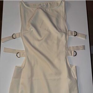 Peppermayo women’s buckle ivory dress